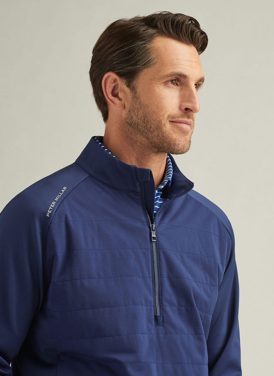 Peter Millar Weld Hybrid Half-Zip: Navy