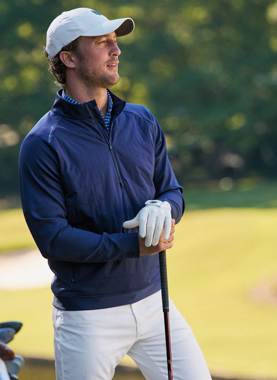 Peter Millar Weld Hybrid Half-Zip: Navy