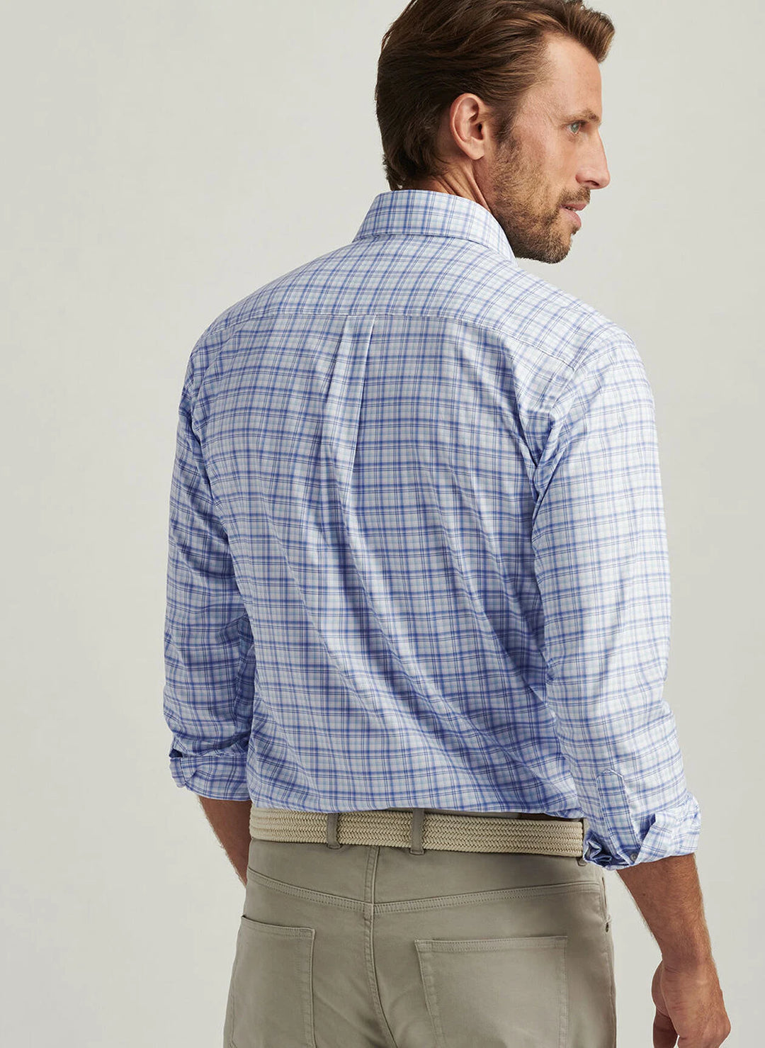 Peter Millar Garrow Crown Lite Cotton-Stretch Sport Shirt: Blue Freesia