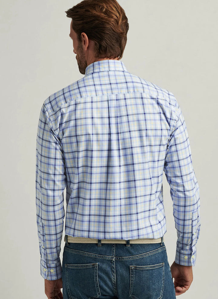 Peter Millar Chambly Crown Lite Cotton-Stretch Sport Shirt: Morning Blue