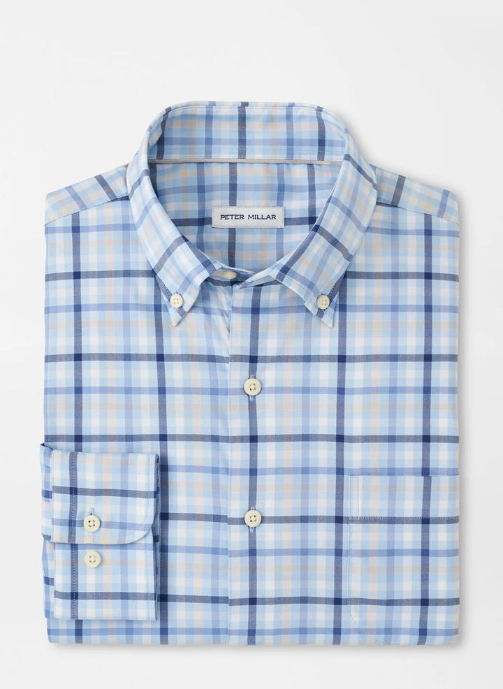 Peter Millar Chambly Crown Lite Cotton-Stretch Sport Shirt: Morning Blue