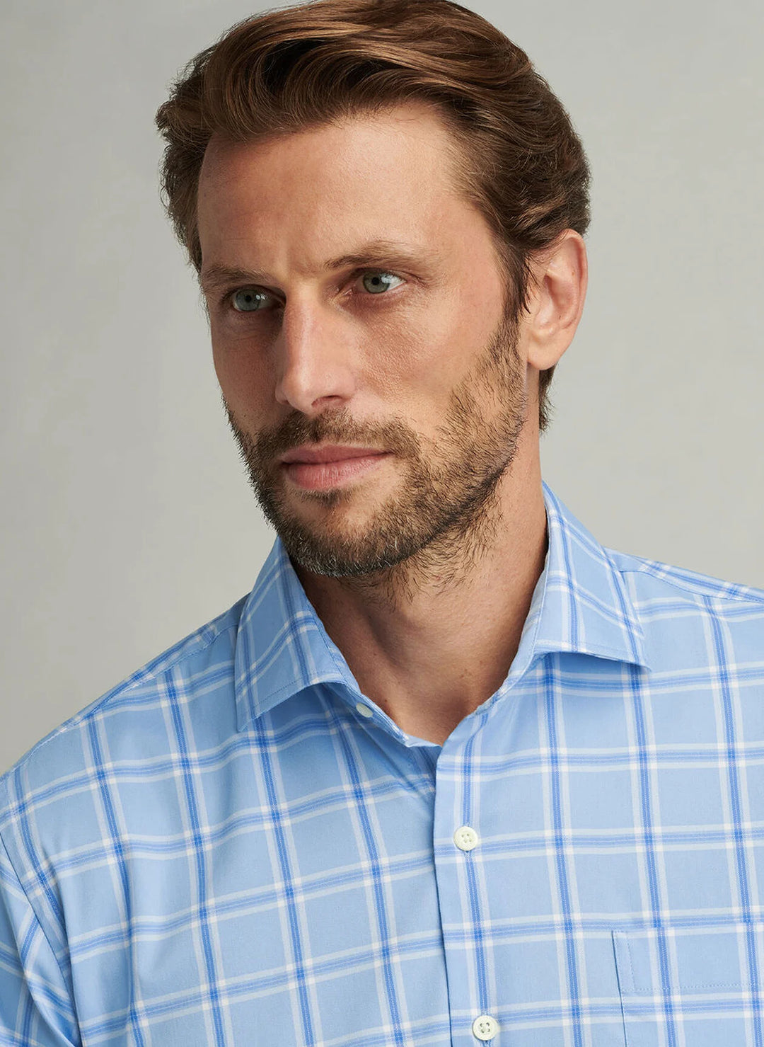 Peter Millar Ullswater Crown Lite Cotton-Stretch Sport Shirt: Cottage Blue