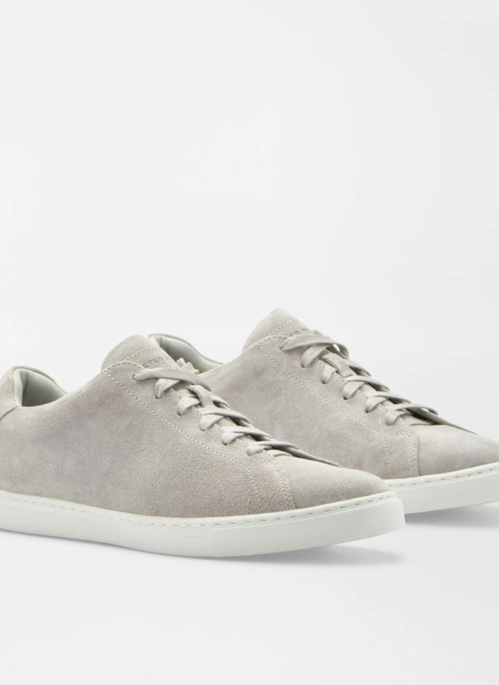 Peter Millar Crown Crafted Vantage Lite Suede Sneaker: Pearl Grey