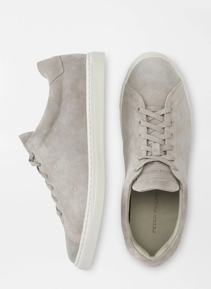 Peter Millar Crown Crafted Vantage Lite Suede Sneaker: Pearl Grey