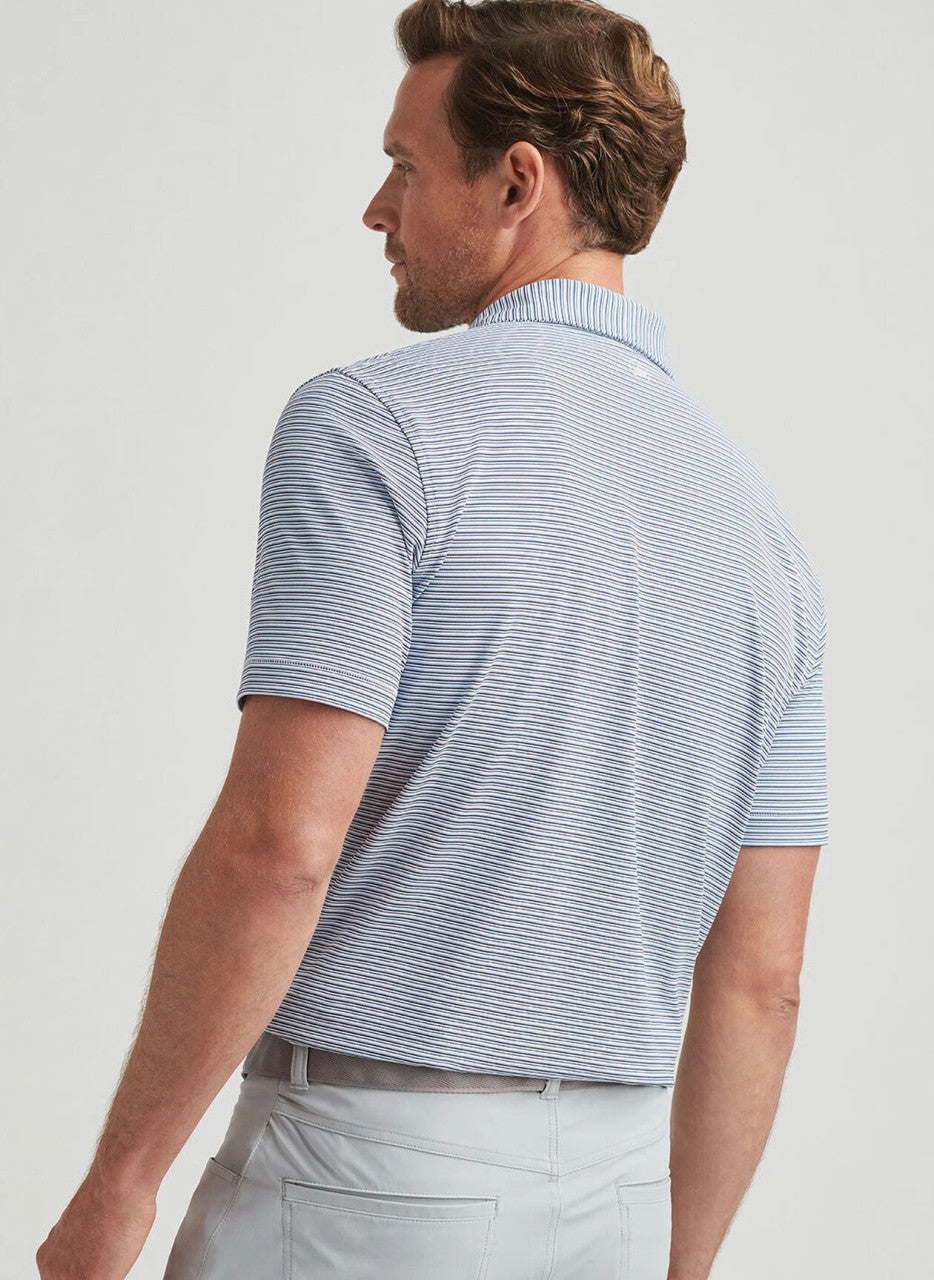 Peter Millar Crown Crafted Alto Performance Jersey Polo: White/Navy