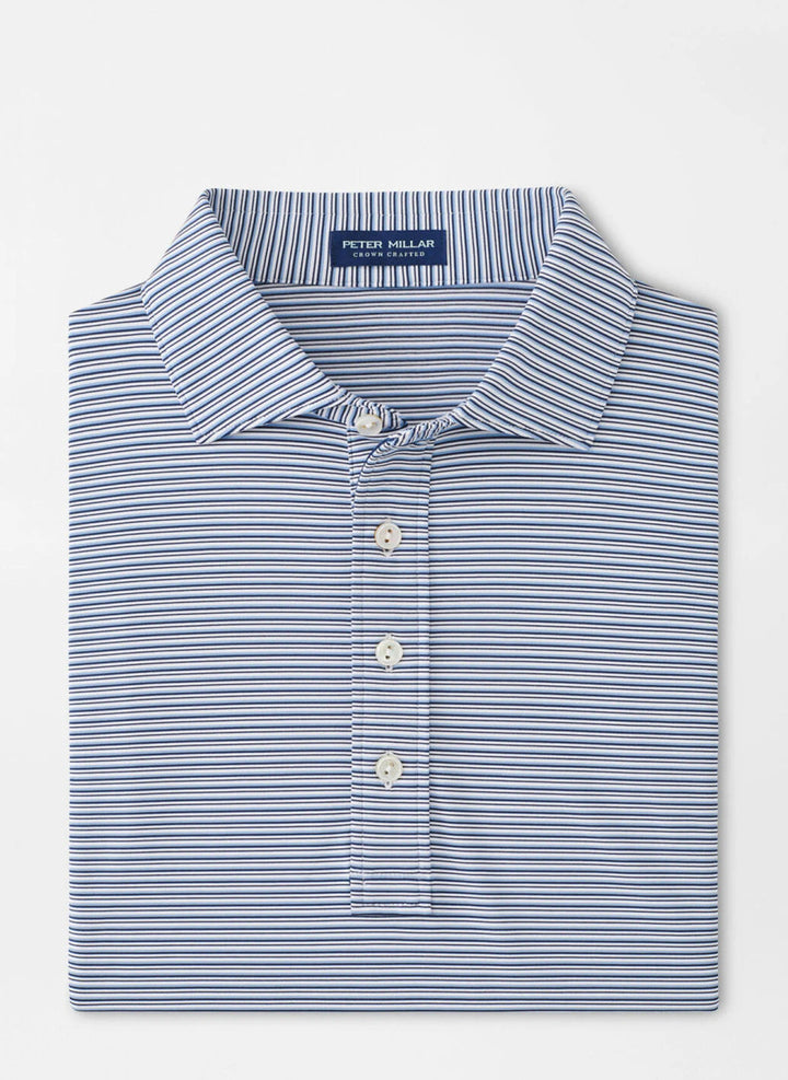 Peter Millar Crown Crafted Alto Performance Jersey Polo: White/Navy