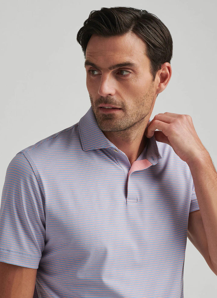 Peter Millar Crown Crafted Ambrose Performance Jersey Polo: Angelite