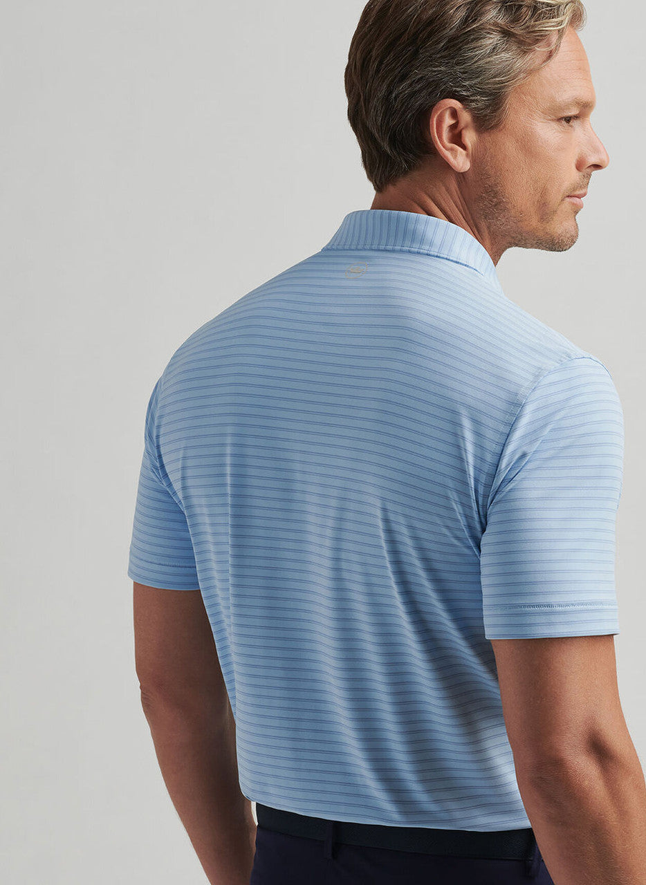 Peter Millar Crown Crafted Bridge Performance Jersey Polo: Blue Frost