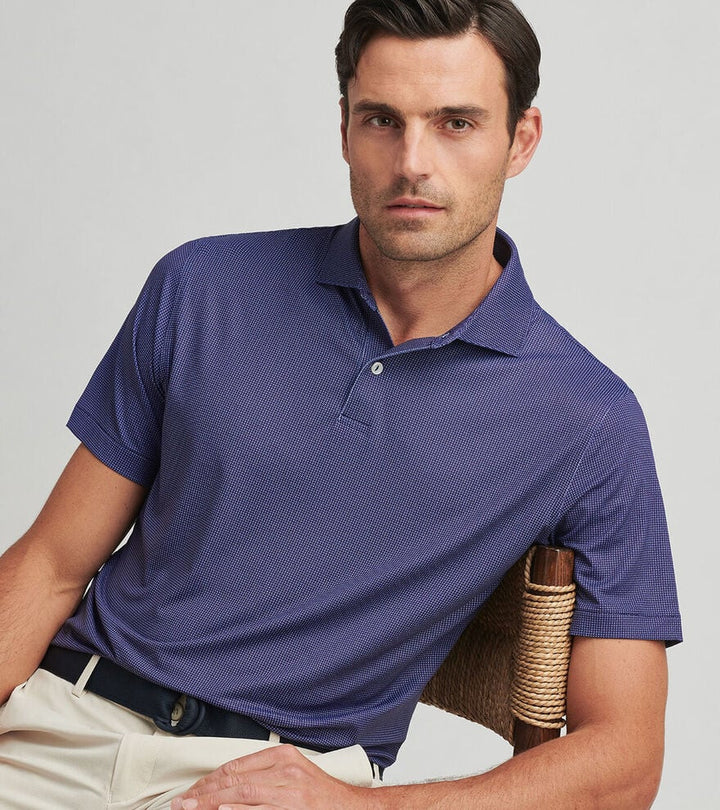 Peter Millar Crown Crafted Grovewood Performance Jersey Polo: Navy