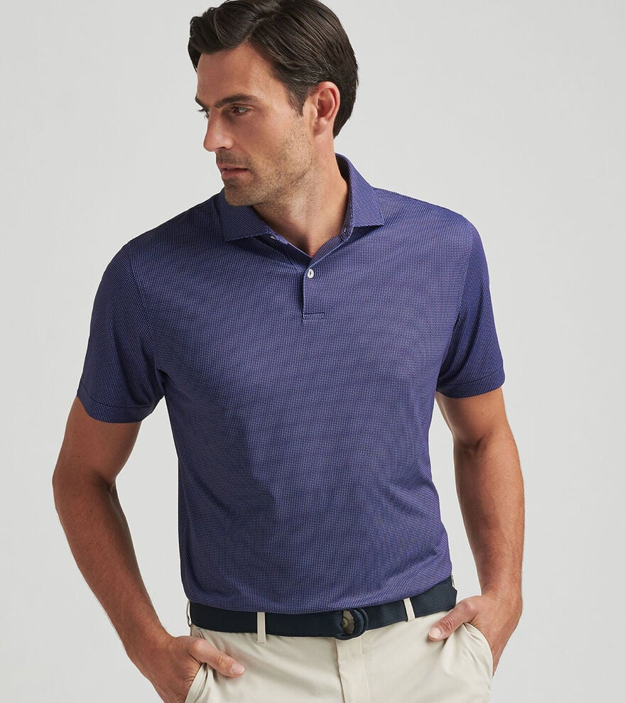 Peter Millar Crown Crafted Grovewood Performance Jersey Polo: Navy