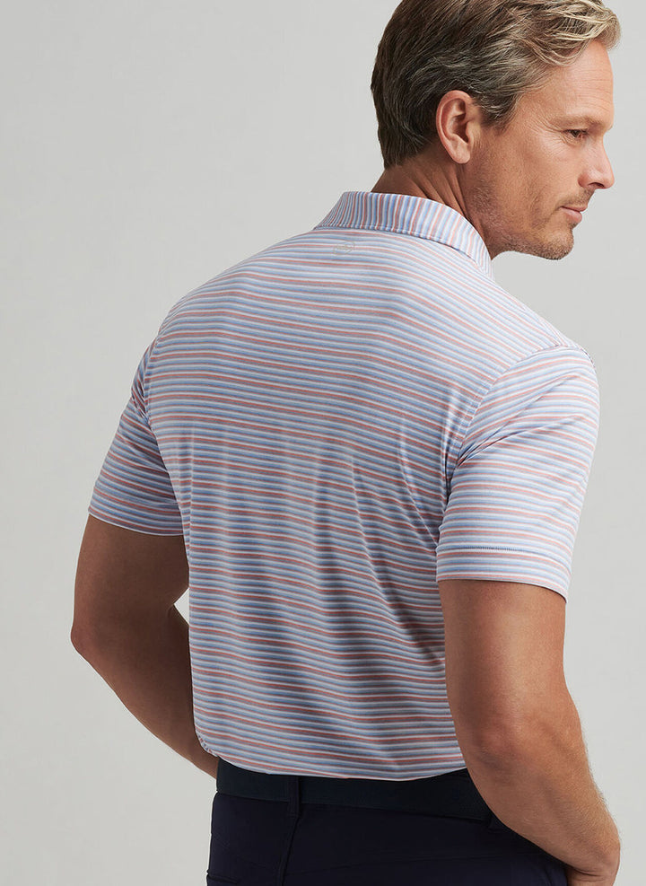 Peter Millar Crown Crafted Cadence Performance Jersey Polo: Blue Frost