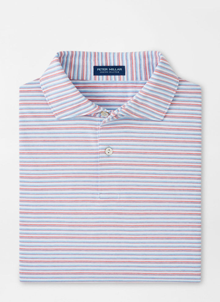 Peter Millar Crown Crafted Cadence Performance Jersey Polo: Blue Frost