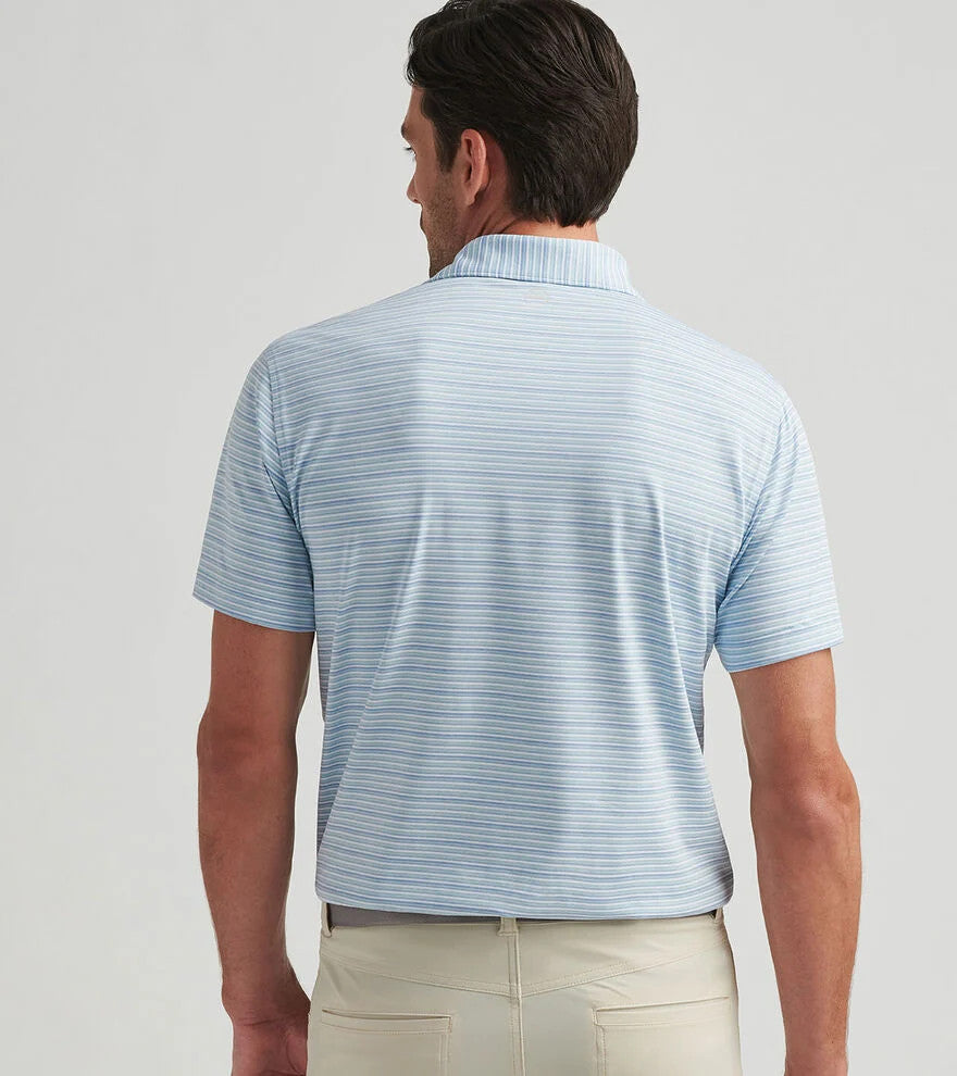 Peter Millar Crown Crafted Cadence Performance Jersey Polo: Blue Spruce