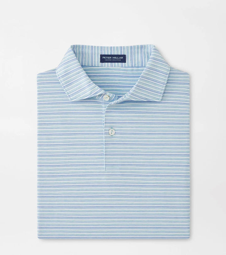 Peter Millar Crown Crafted Cadence Performance Jersey Polo: Blue Spruce