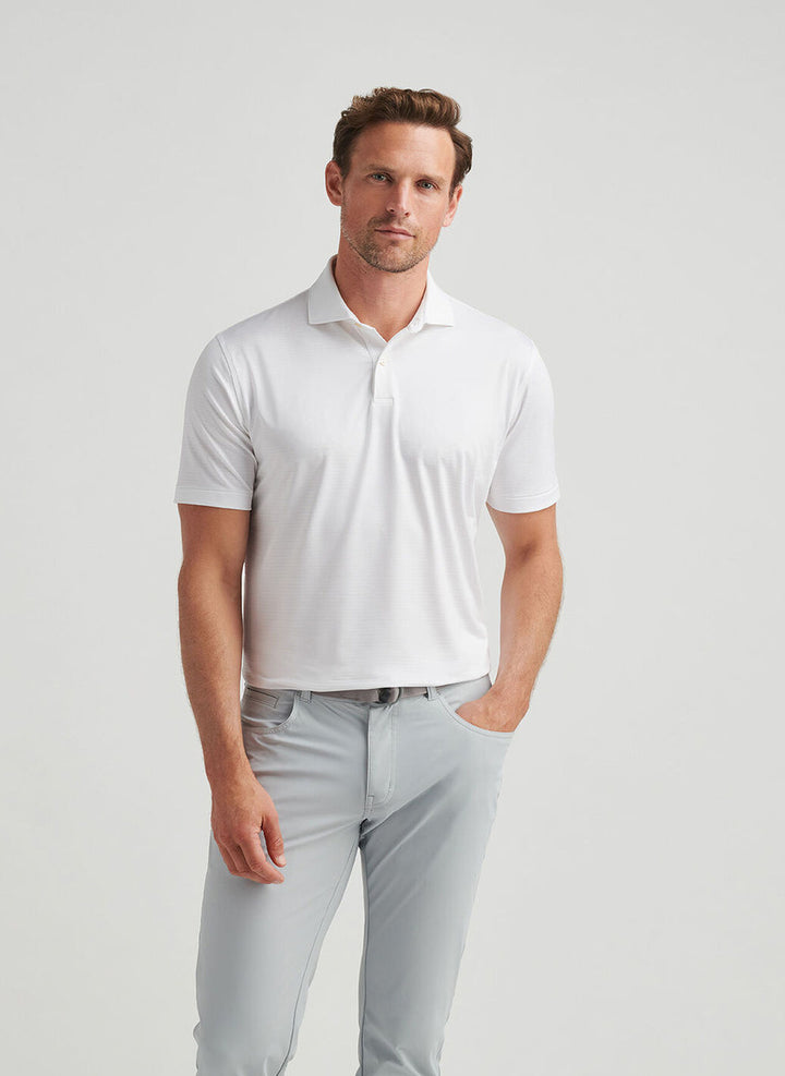 Peter Millar Crown Crafted Empire Performance Jersey Polo: White