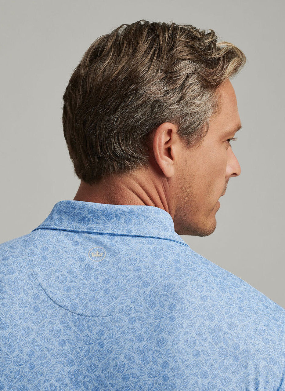 Peter Millar Crown Crafted Botanical Performance Jersey Polo: Blue Frost