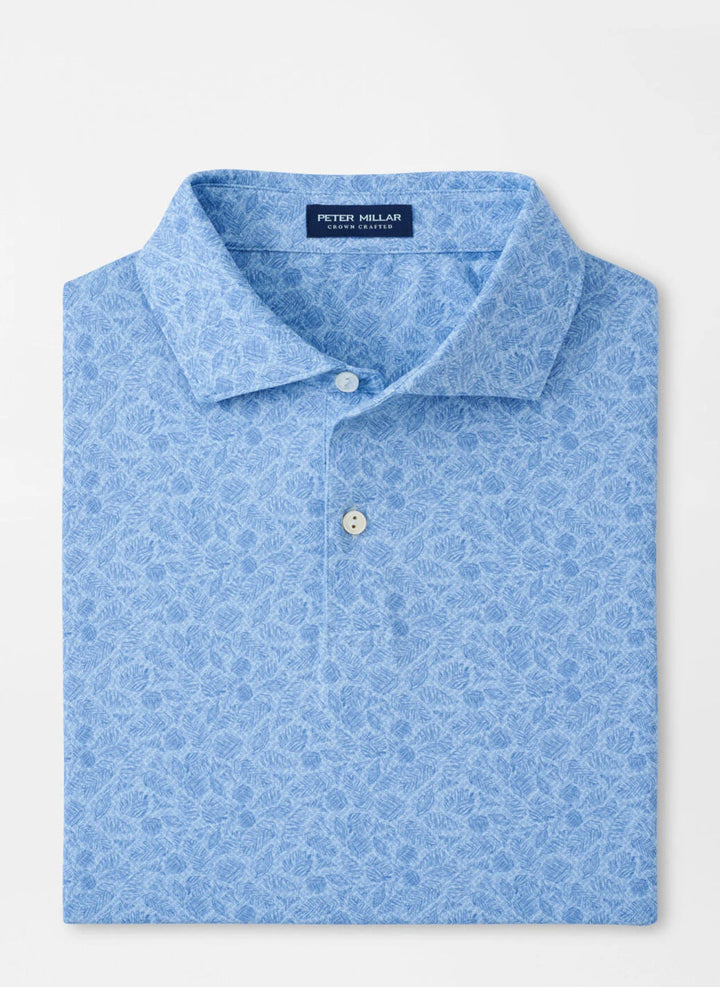 Peter Millar Crown Crafted Botanical Performance Jersey Polo: Blue Frost