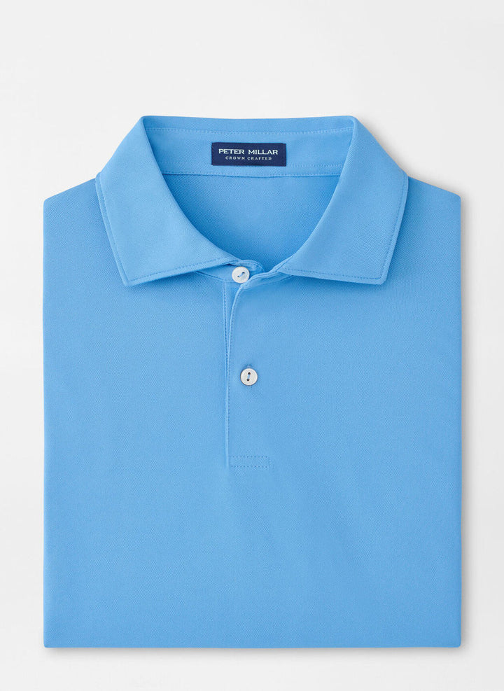 Peter Millar Crown Crafted Soul Performance Mesh Polo: Fountain Blue