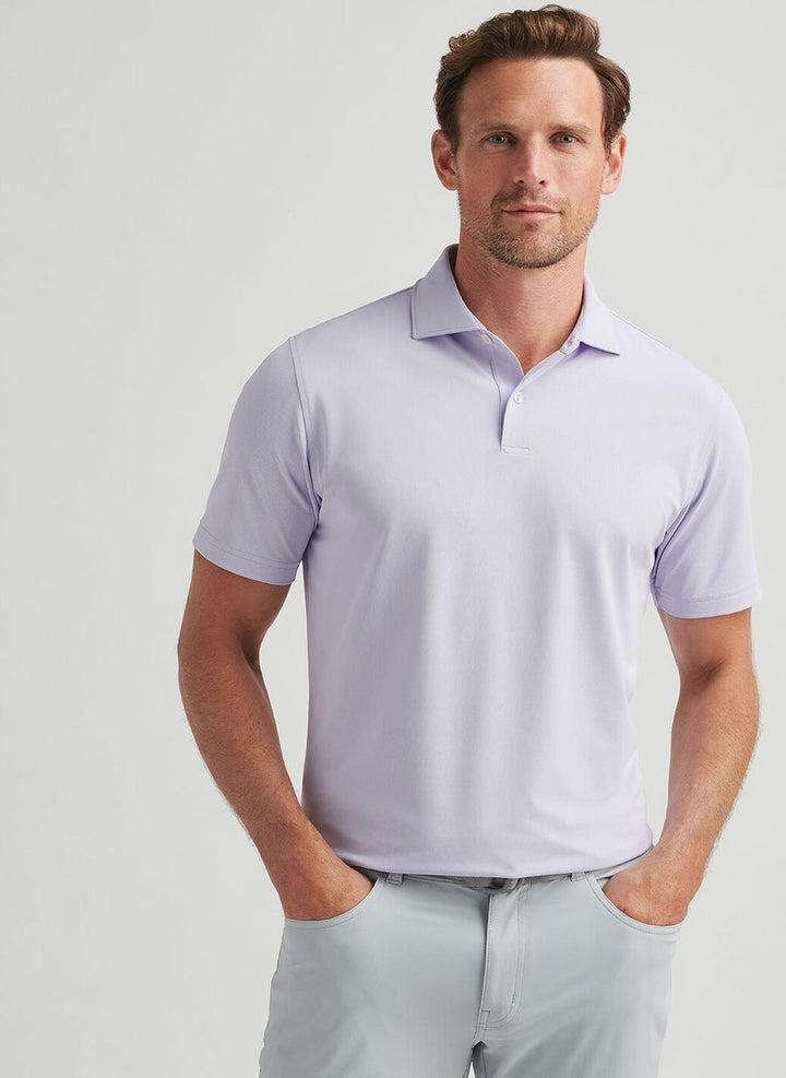 Peter Millar Crown Crafted Soul Performance Mesh Polo: Lavender Moon