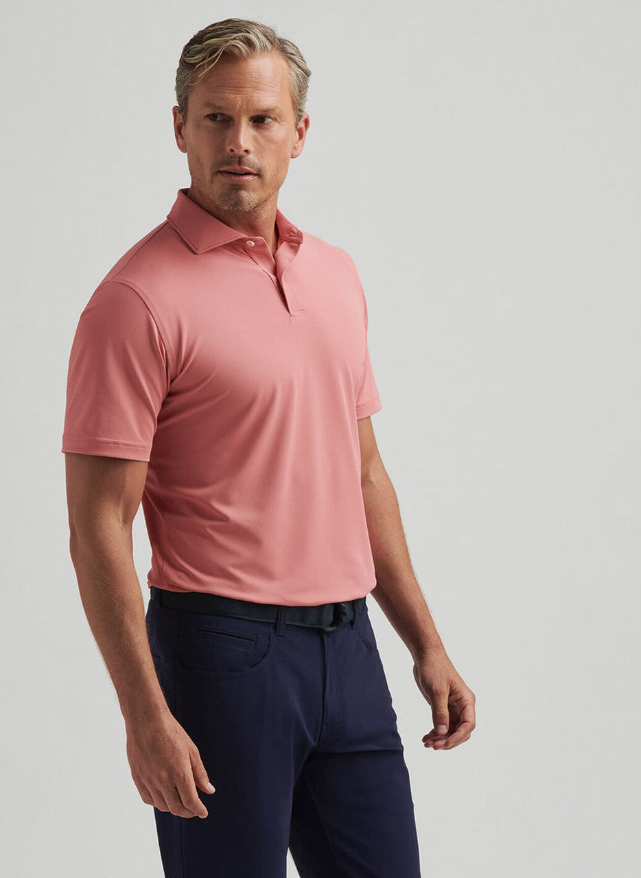 Peter Millar Crown Crafted Soul Performance Mesh Polo: Pink Crepe