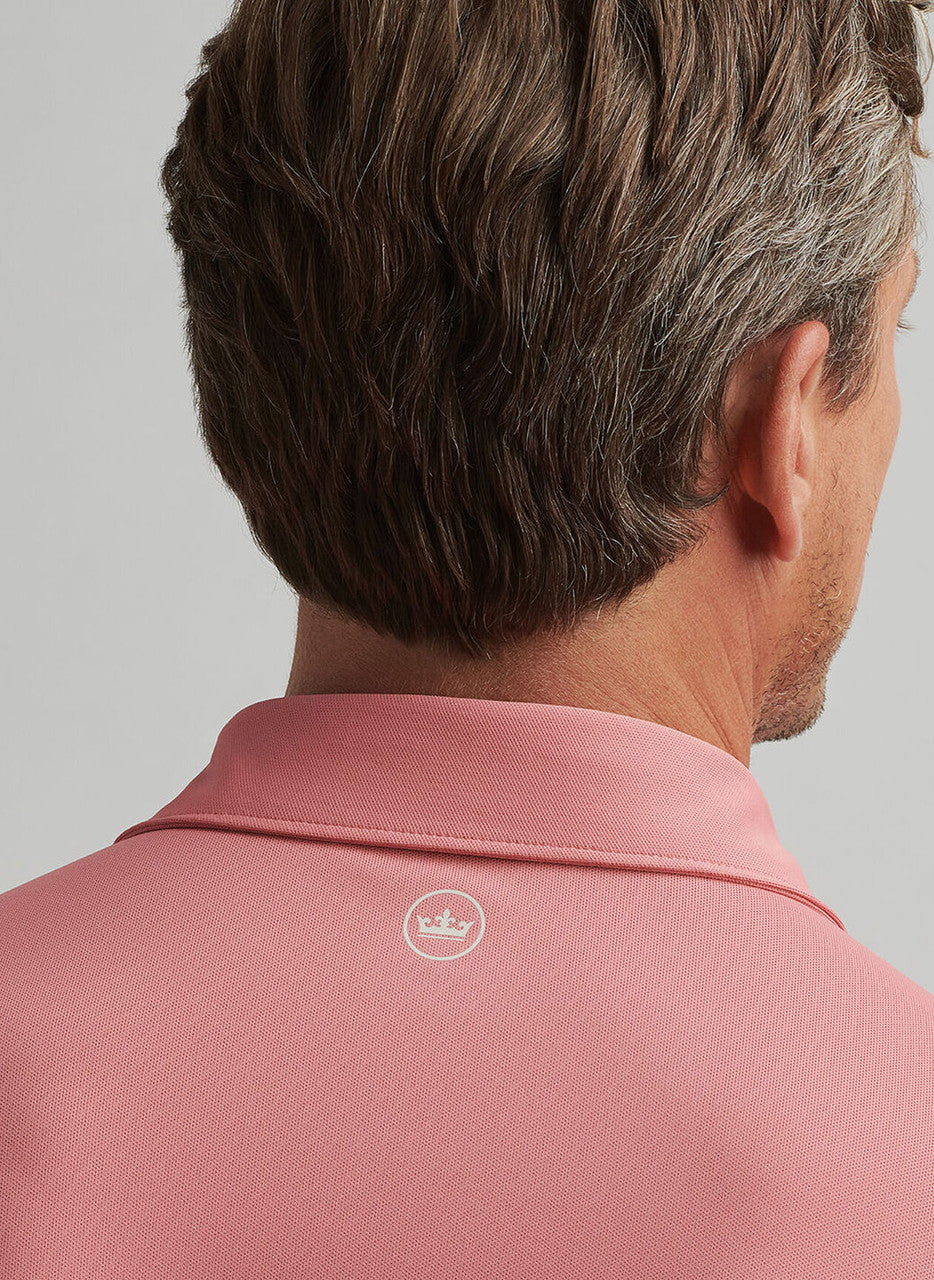 Peter Millar Crown Crafted Soul Performance Mesh Polo: Pink Crepe