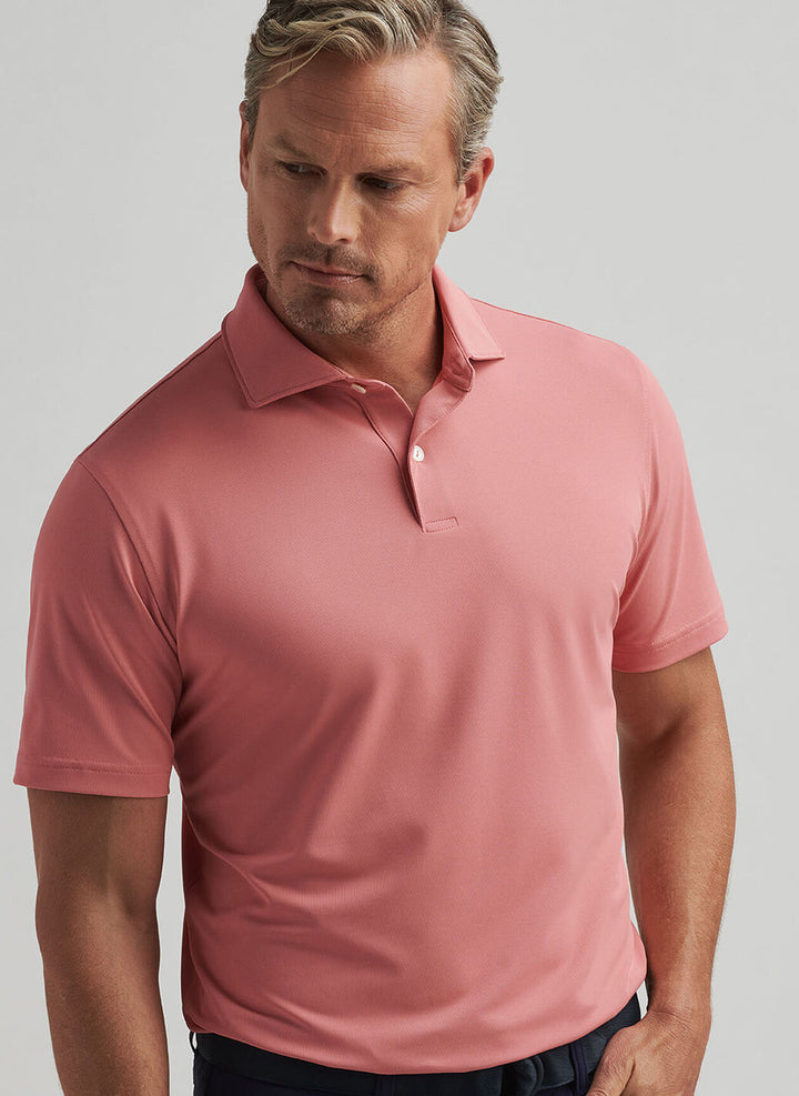 Peter Millar Crown Crafted Soul Performance Mesh Polo: Pink Crepe