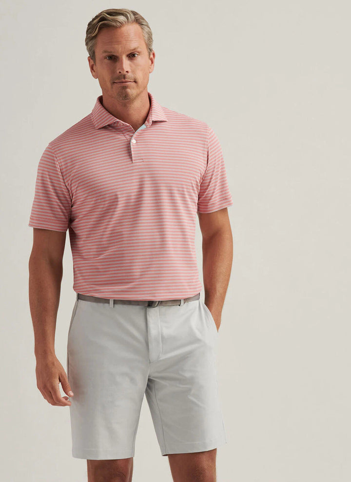 Peter Millar Crown Crafted Mezzo Performance Mesh Polo: Pink Crepe