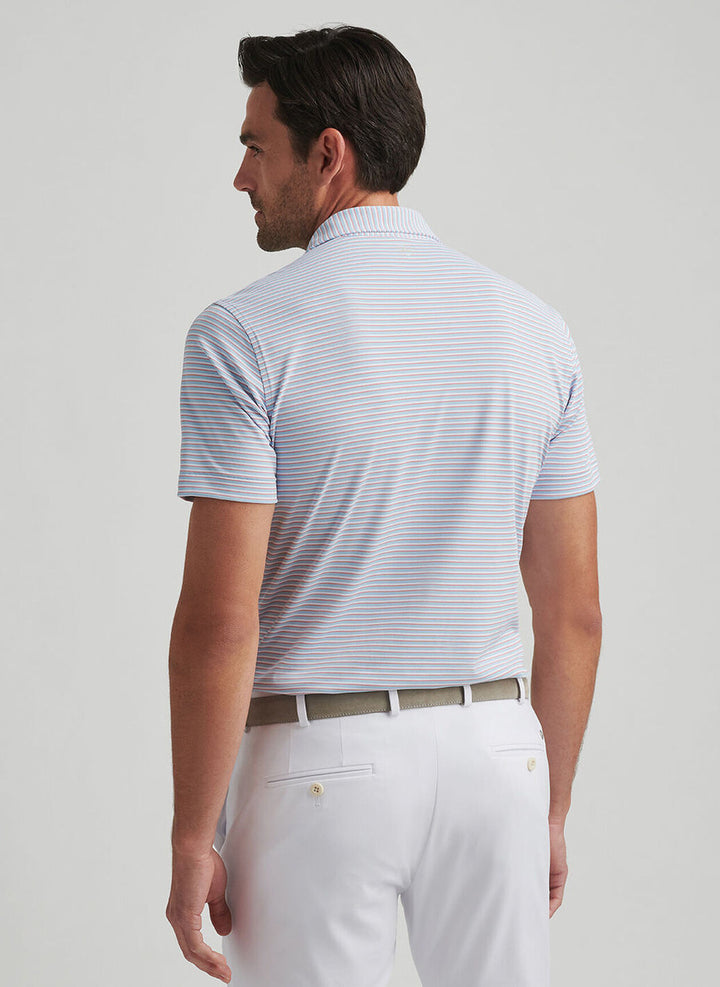 Peter Millar Crown Crafted Tempo Performance Mesh Polo: Blue Frost