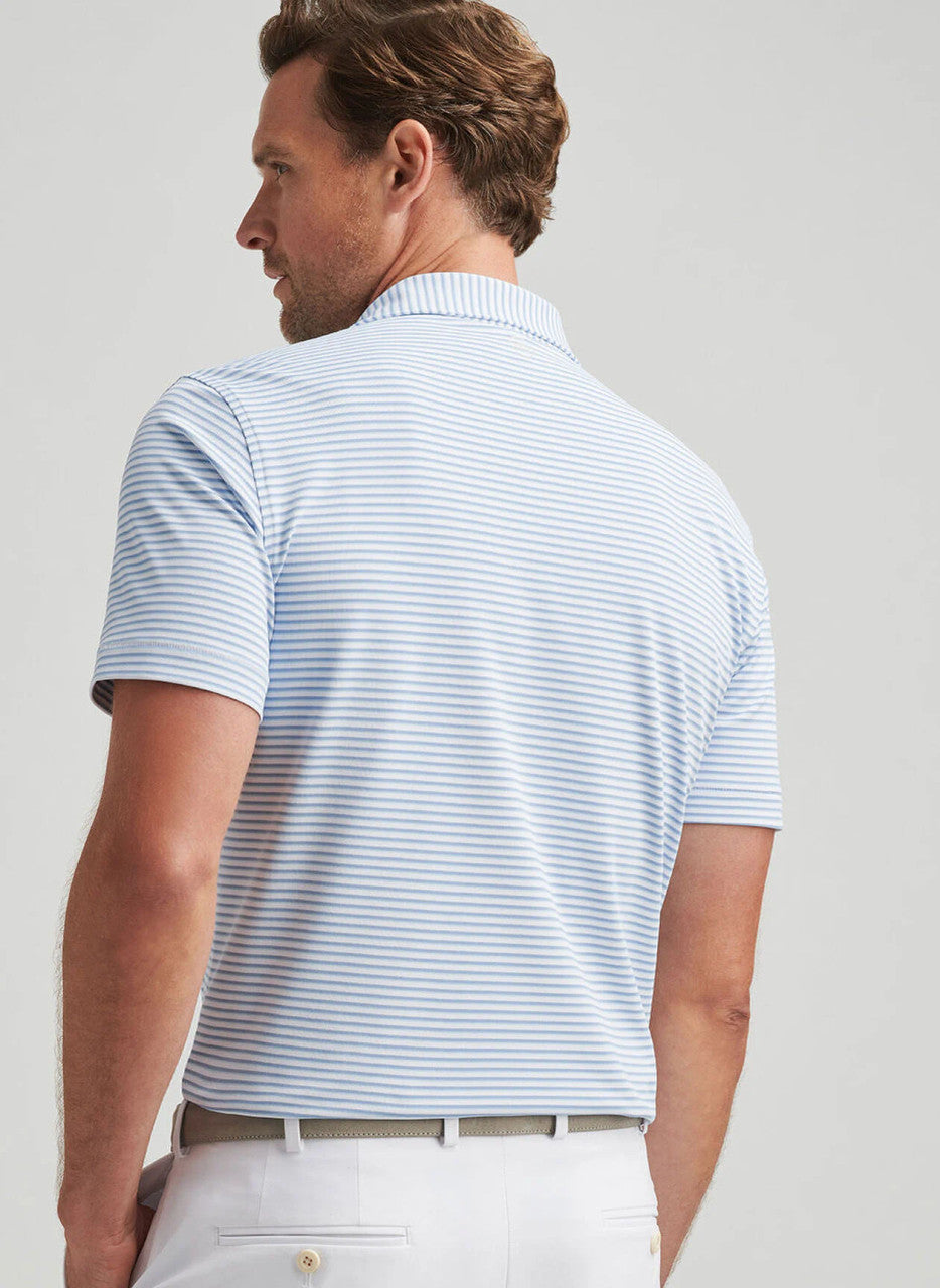 Peter Millar Crown Crafted Tempo Performance Mesh Polo: White/Angelite