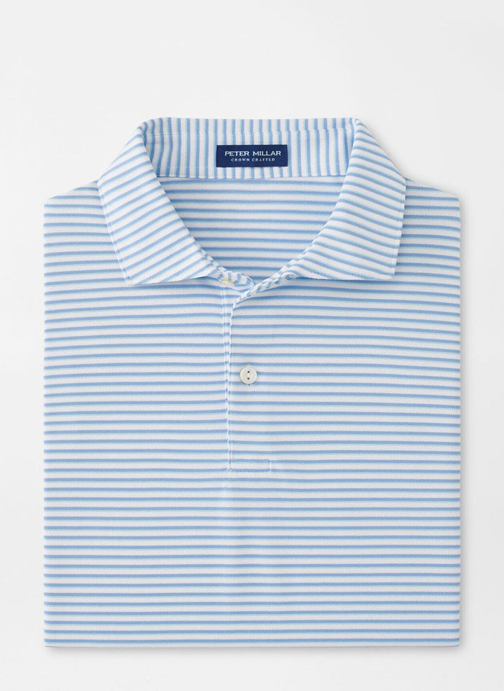 Peter Millar Crown Crafted Tempo Performance Mesh Polo: White/Angelite