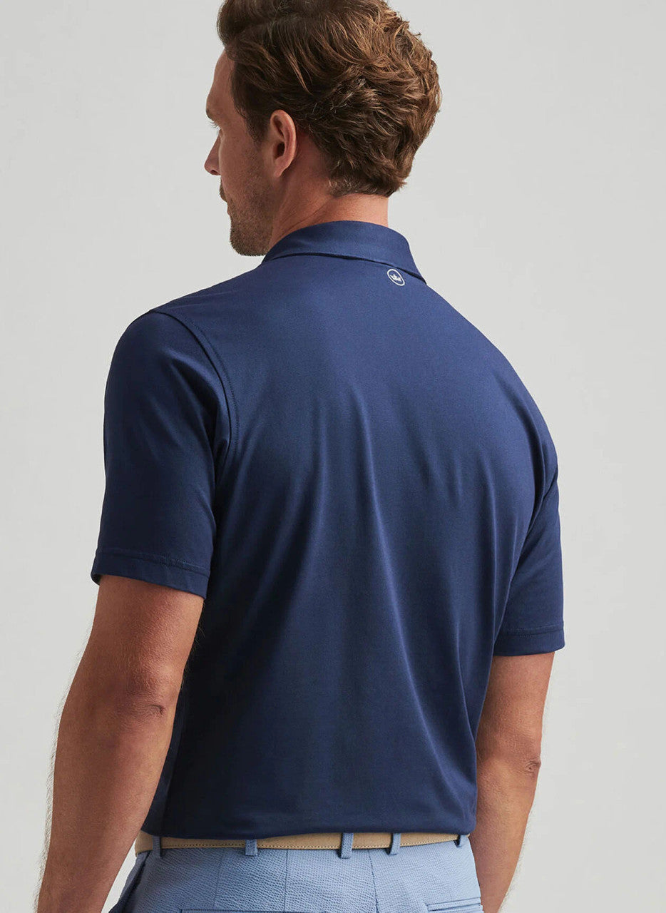 Peter Millar Crown Crafted Albatross Cotton Blend Piqué Polo: Navy