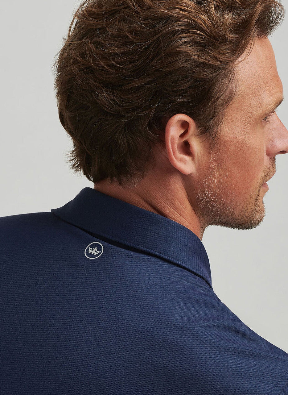 Peter Millar Crown Crafted Albatross Cotton Blend Piqué Polo: Navy