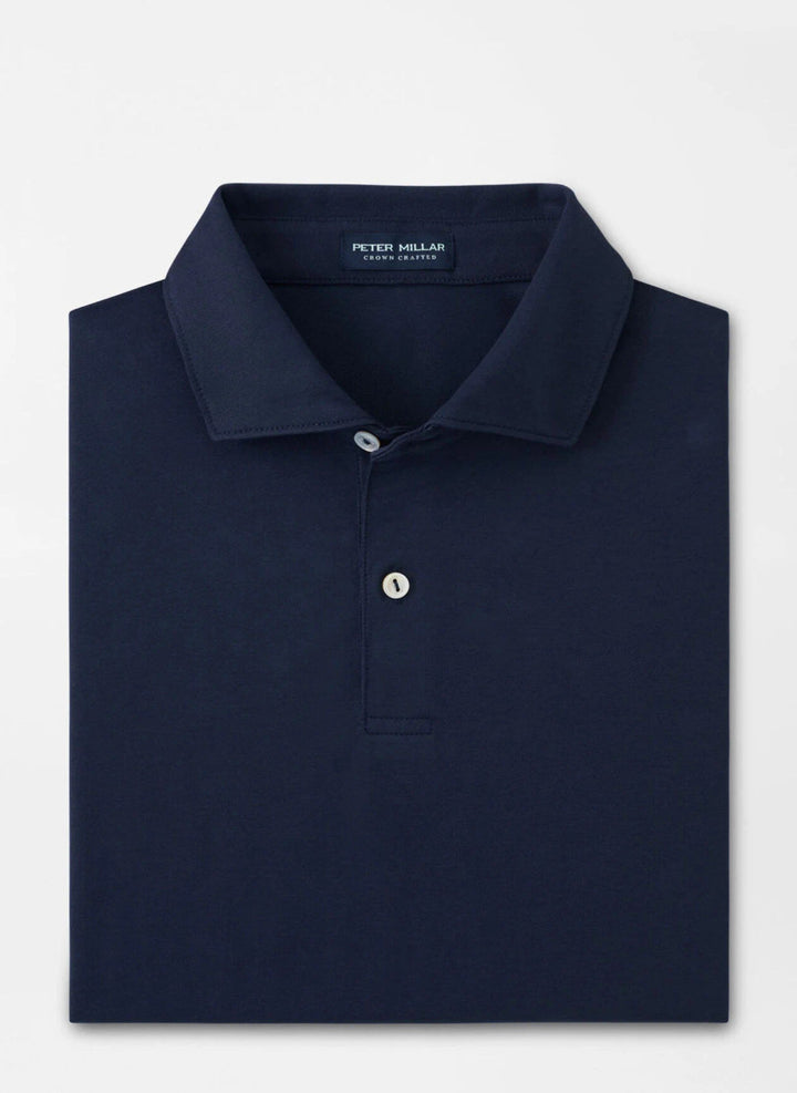 Peter Millar Crown Crafted Albatross Cotton Blend Piqué Polo: Navy