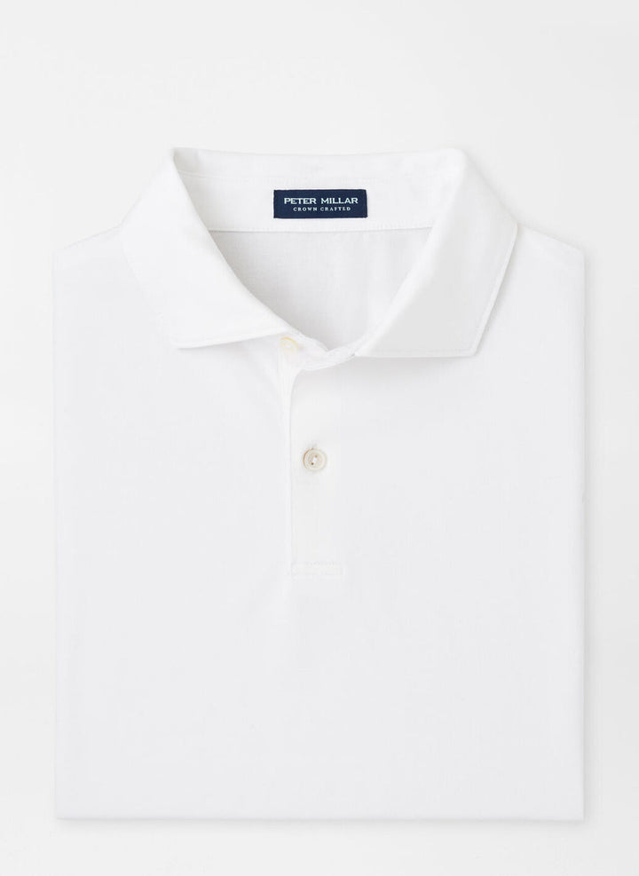 Peter Millar Crown Crafted Albatross Cotton Blend Piqué Polo: White