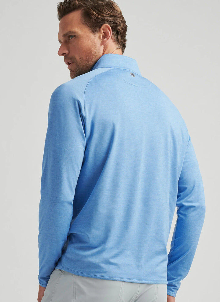 Peter Millar Crown Crafted Stealth Performance Quarter-Zip: Fountain Blue