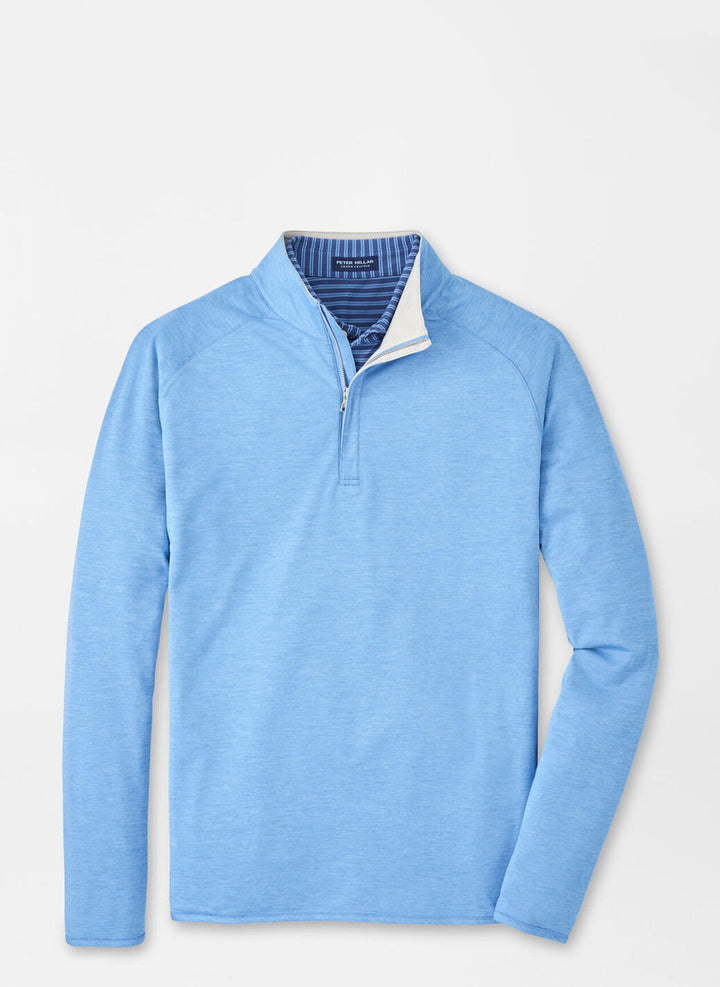 Peter Millar Crown Crafted Stealth Performance Quarter-Zip: Fountain Blue