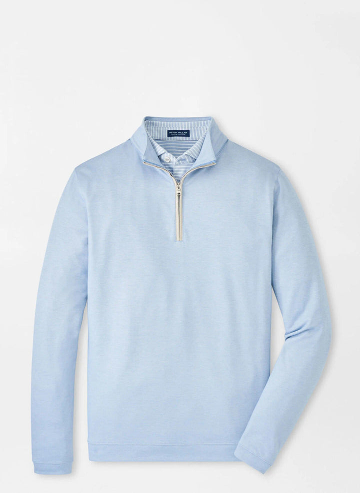 Peter Millar Albatross Cotton-Blend Piqué Quarter-Zip: Angelite