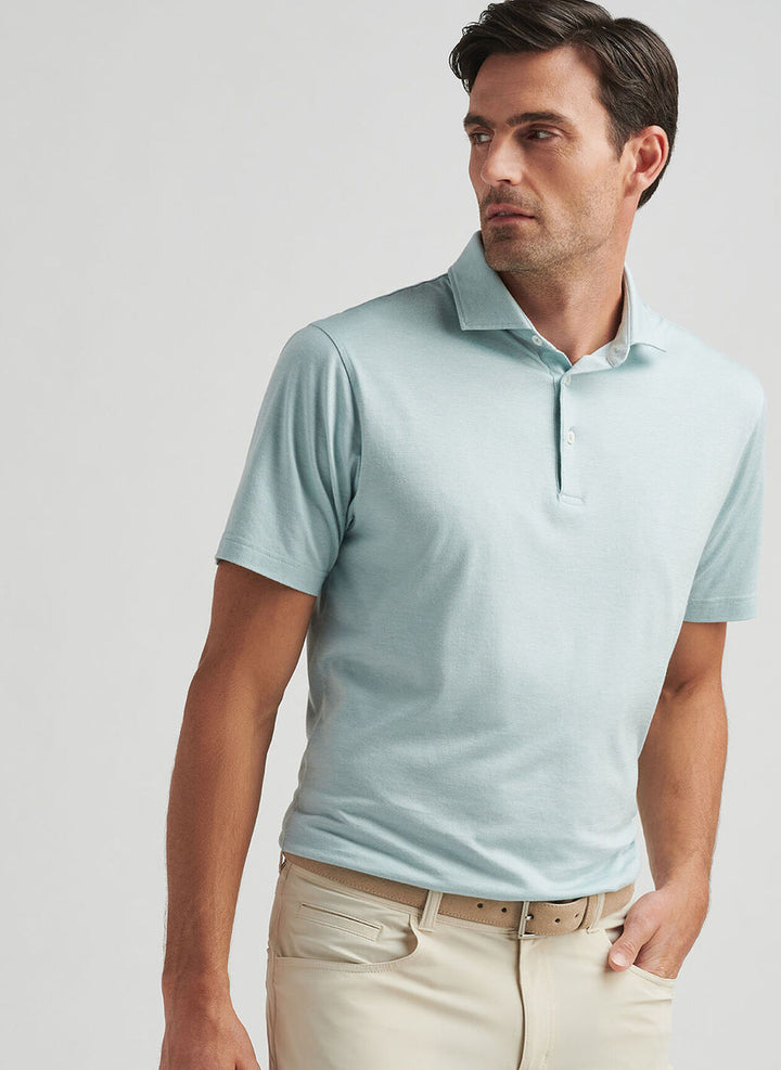 Peter Millar Crown Crafted Excursionist Flex Polo: Blue Spruce