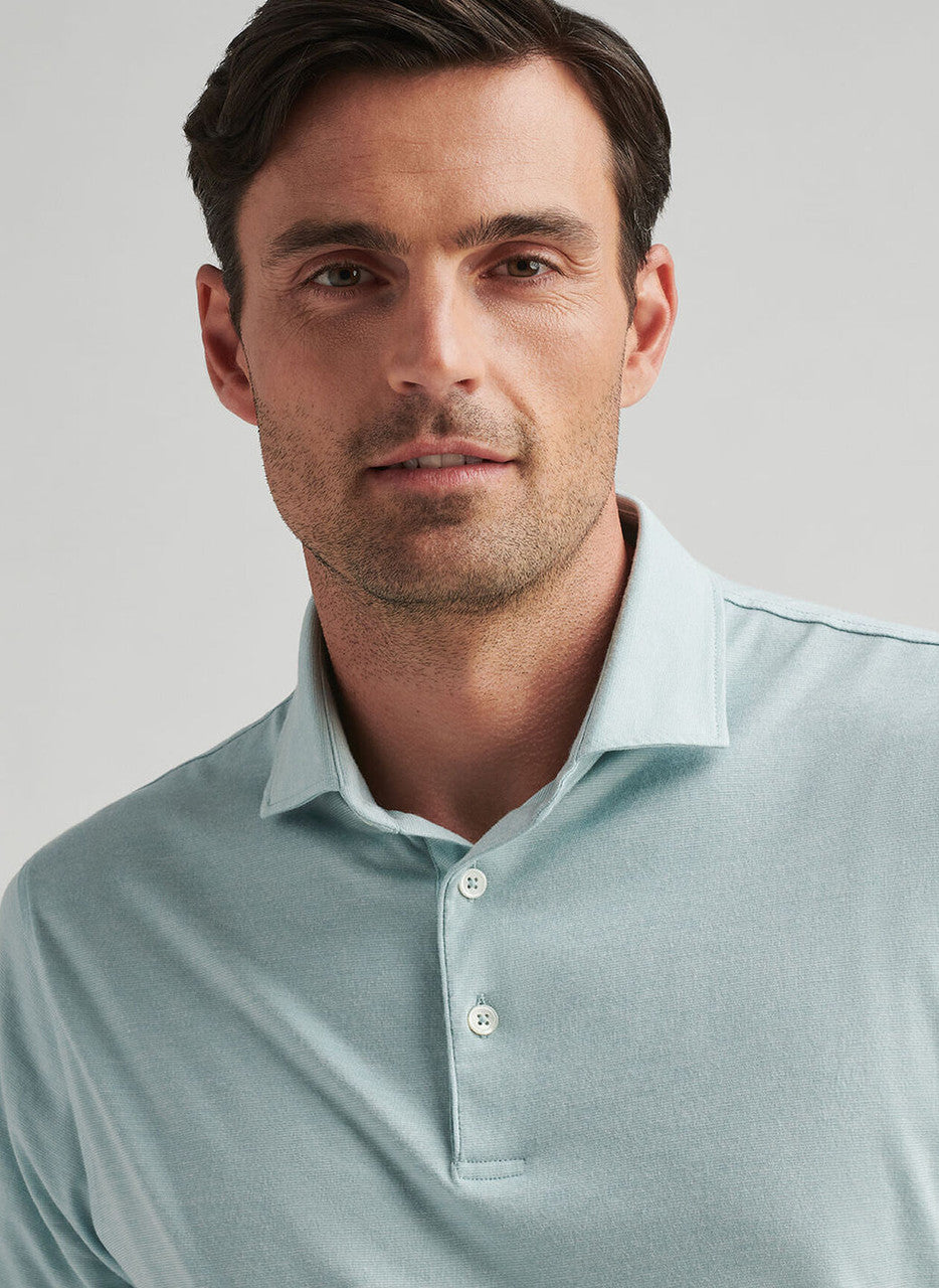 Peter Millar Crown Crafted Excursionist Flex Polo: Blue Spruce