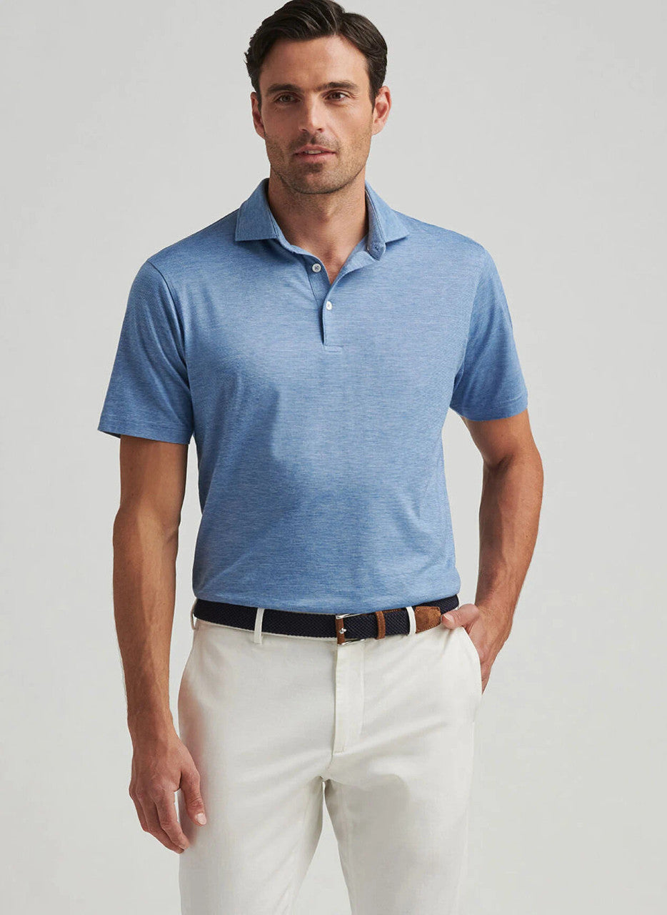 Peter Millar Crown Crafted Excursionist Flex Polo: Nordic Blue