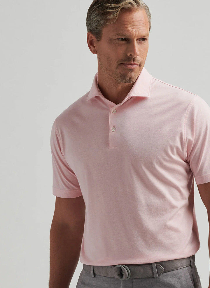 Peter Millar Crown Crafted Excursionist Flex Polo: Pink Crepe