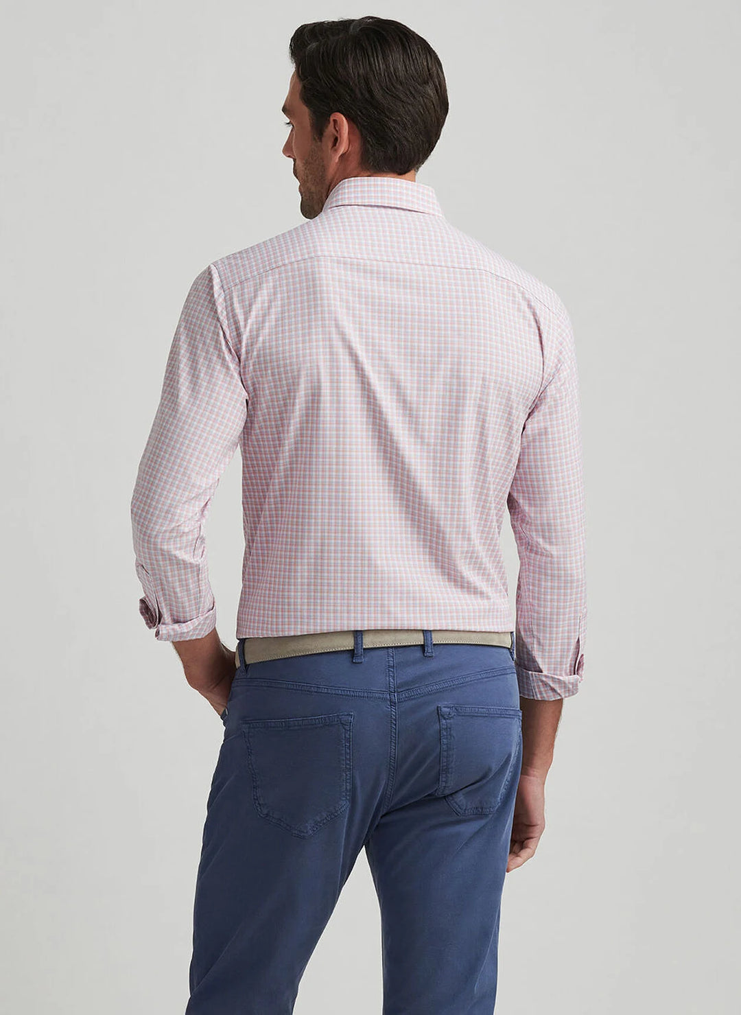 Peter Millar Crown Crafted Mingus Performance Poplin Sport Shirt: Pink Crepe