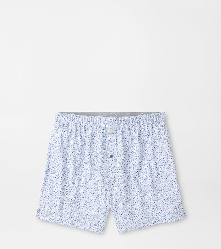 Peter Millar Oyster Roast Performance Boxer Short: White