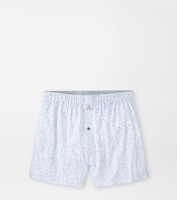 Peter Millar Nice Shot Performance Boxer Short: White