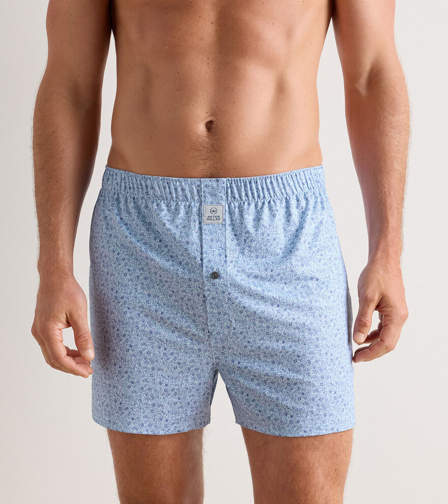 Peter Millar Parker Performance Boxer Short: Stream Blue