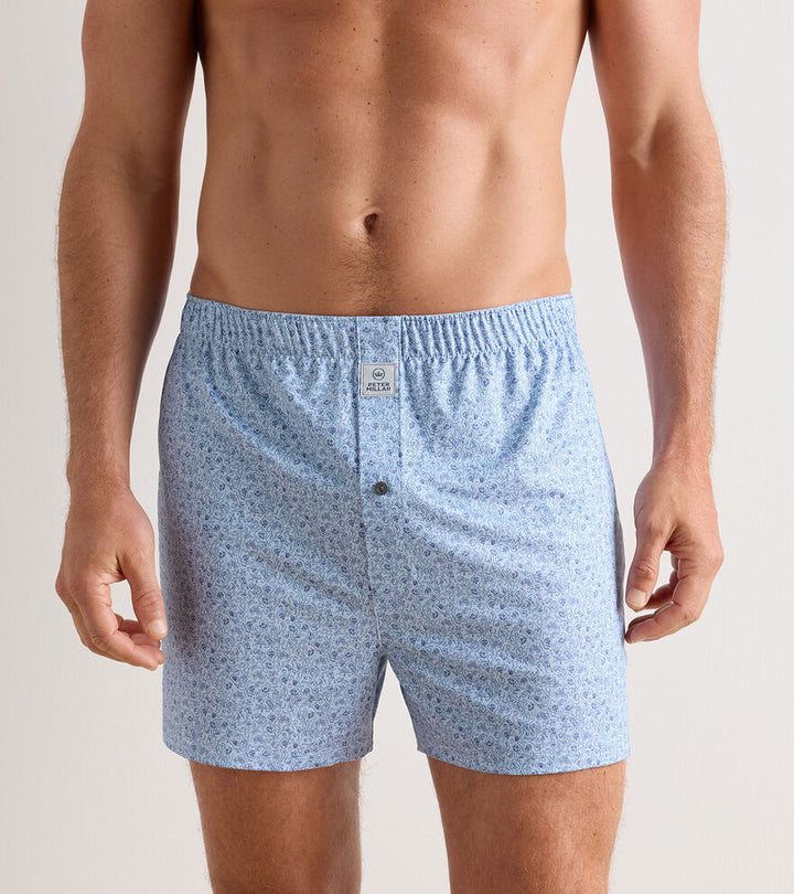 Peter Millar Parker Performance Boxer Short: Stream Blue