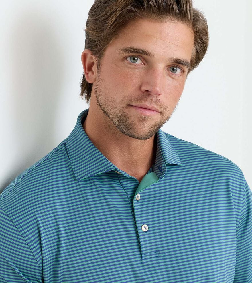 Peter Millar Hales Performance Jersey Polo: Sport Navy