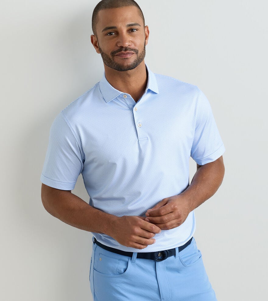 Peter Millar Medina Performance Jersey Polo: Bluebird