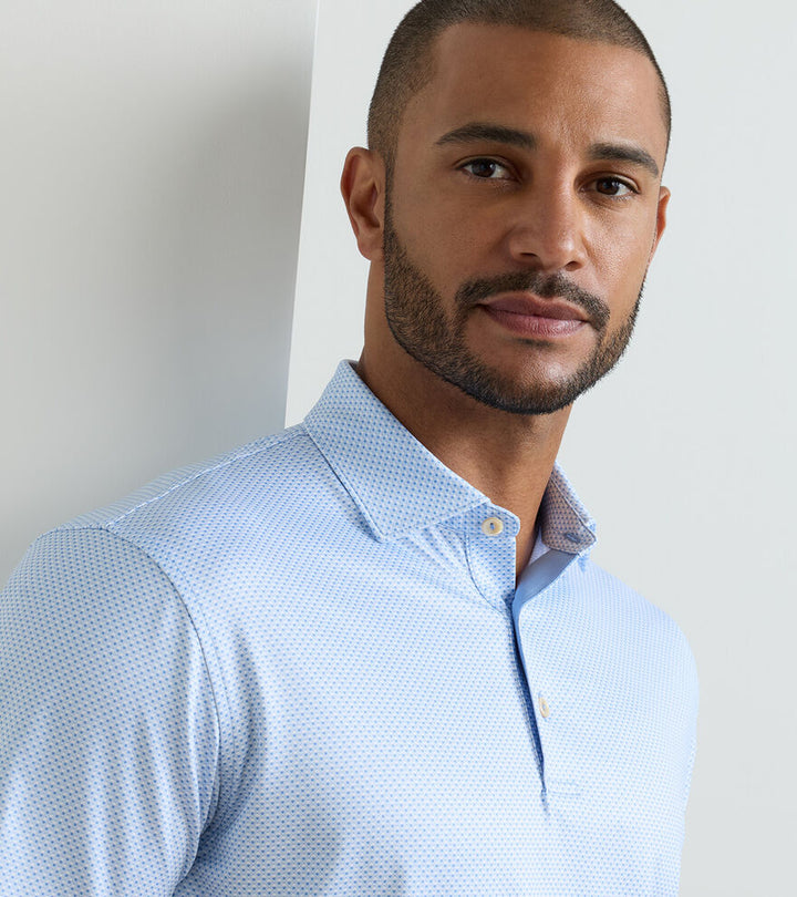 Peter Millar Medina Performance Jersey Polo: Bluebird