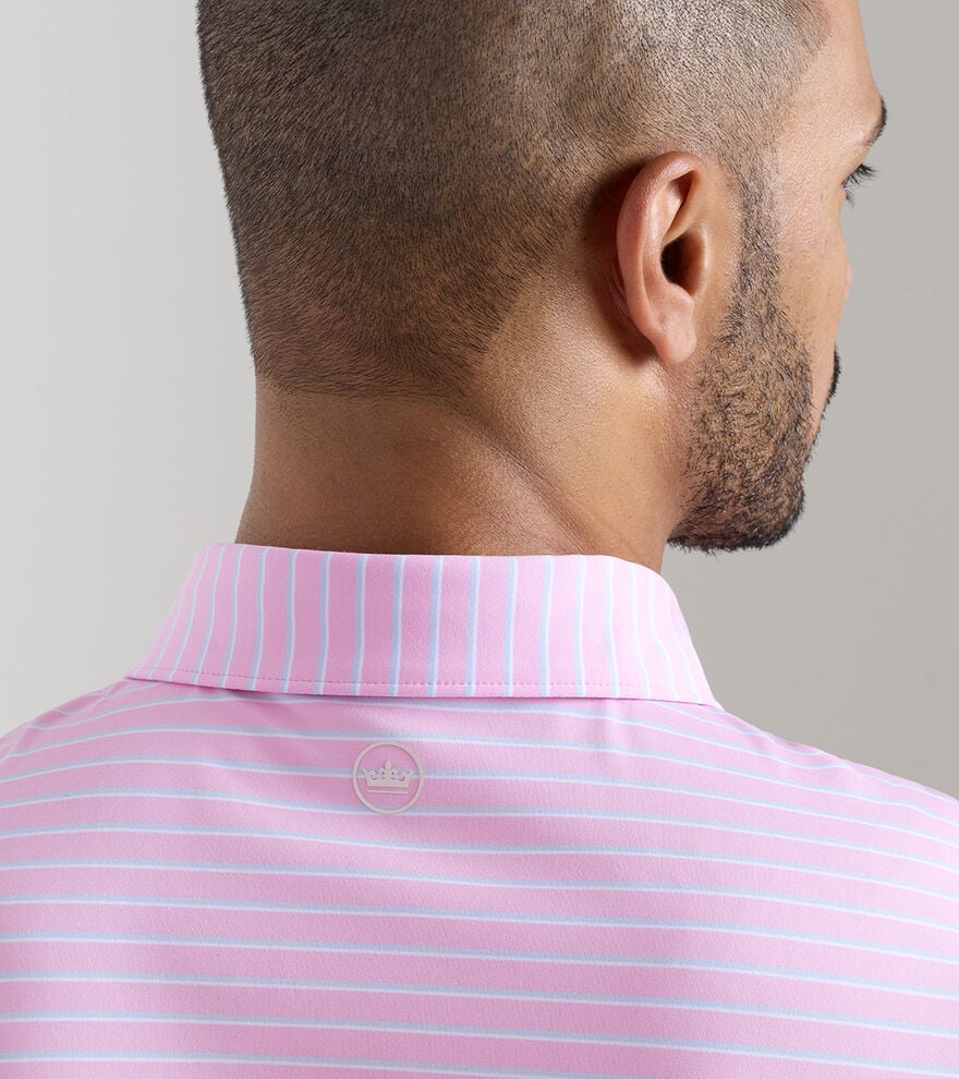 Peter Millar Dunnes Performance Jersey Polo: Pink Parfait